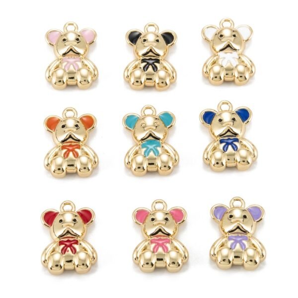Colgante oso esmaltado laminado oro 18k/goldfilled