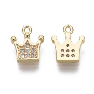 Dije colgante coronita laminado oro 18k/goldfilled con microcircones