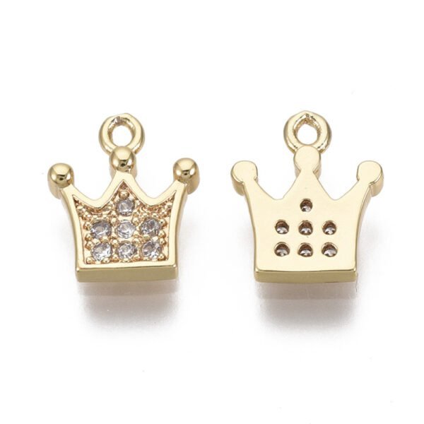 Dije colgante coronita laminado oro 18k/goldfilled con microcircones
