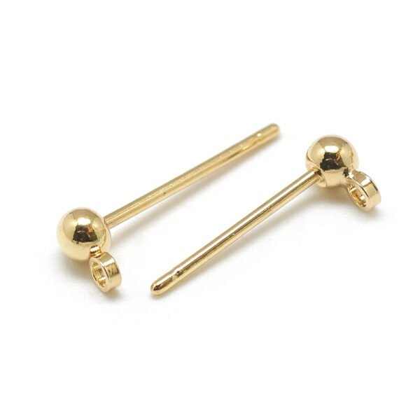 Par de perlitas aros laminados oro 18k/goldfilled