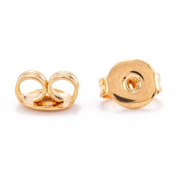Tuercas doradas para aros, laminado oro 18k/goldfilled pack por 10 unidades