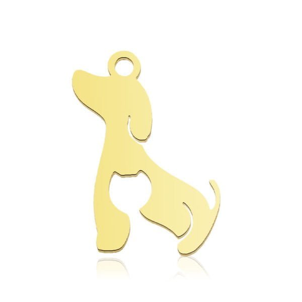 Colgante laminado oro 18k/goldfilled perro y gato