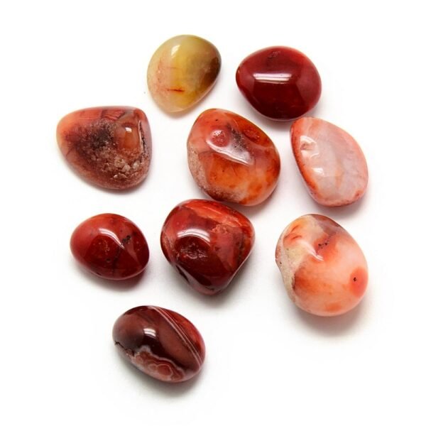 PIEDRA ROLADA MEDIANA ÁGATA CORNALINA (POR 100 GRAMOS)