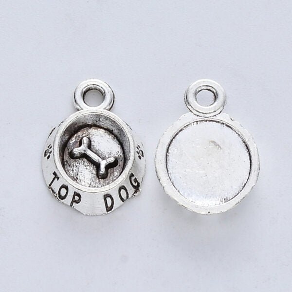 Colgantes para dijes de perros, plato para comida (pack por 10 unidades) - Imagen 2