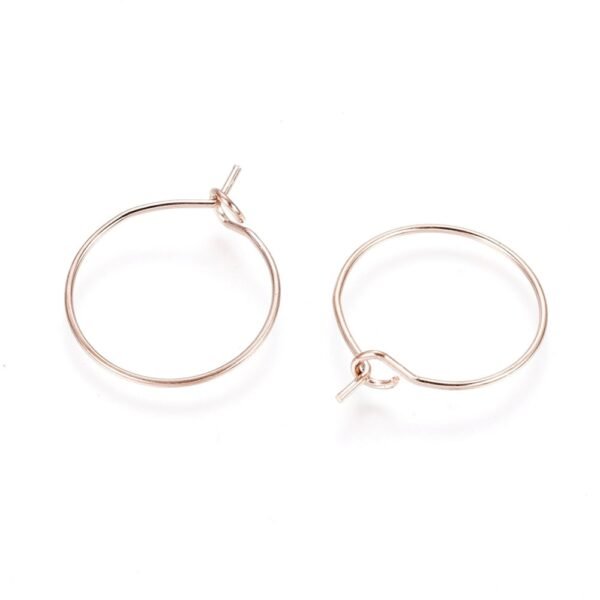 ARGOLLAS GOLD ROSE DE ACERO QUIRÚRGICO 316 PARA AROS PRECIO POR PAR