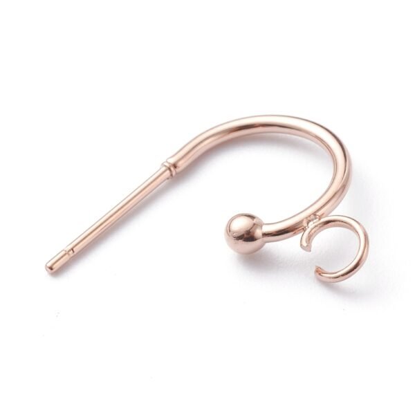 Gancho para aro goldfilled oro rosa - Imagen 2
