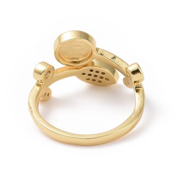 Anillo ajustable de ojo turco laminado oro 18k/goldfilled microcircones - Imagen 3