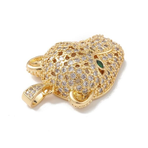 Dije leopardo laminado oro 16k/goldfilled con microcircones - Imagen 2