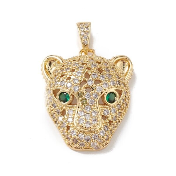 Dije leopardo laminado oro 16k/goldfilled con microcircones