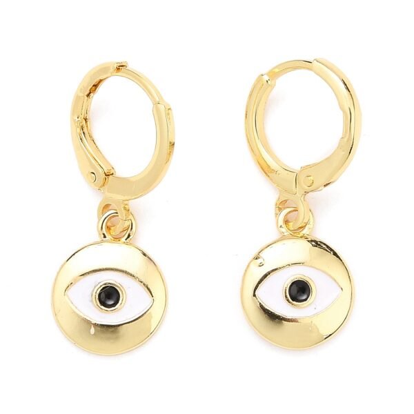 Par argollas ojo turco aritos laminados oro 18k/goldfilled