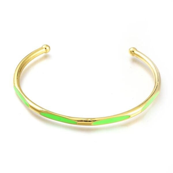 Pulsera media esclava esmaltada laminada oro 18k/goldfilled - Imagen 2