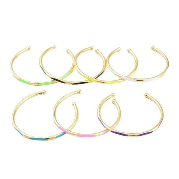 Pulsera media esclava esmaltada laminada oro 18k/goldfilled