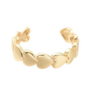 Anillo corazones laminado oro 18k/goldfilled