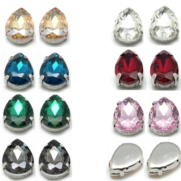 Gemas para soldar y coser con forma de gota