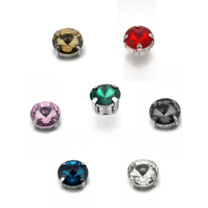 Gemas redondas para soldar y coser de 9mm