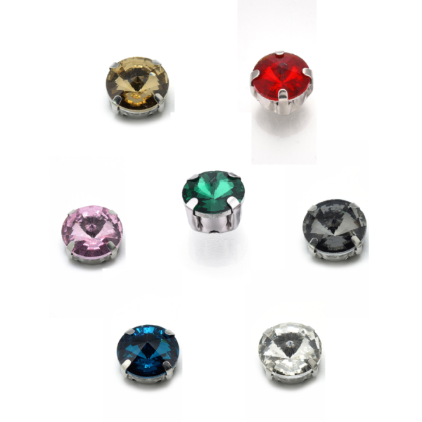 Gemas redondas para soldar y coser de 9mm