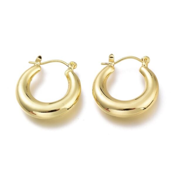 Par aros argollas goldfilled oro 18k