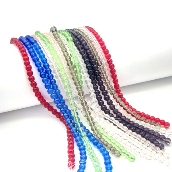 TIRA DE PERLA DE VIDRIO DE 4MM