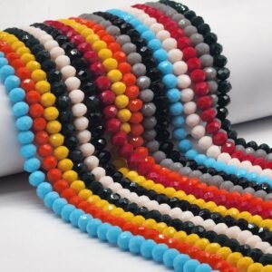TIRAS DE CRISTAL FACETADAS OPACO DE 4MM