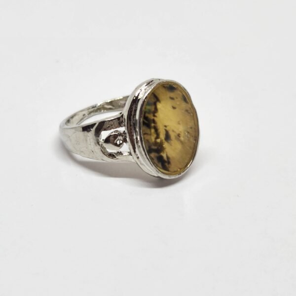 Anillo con nacar natural ovalado 16mm - Imagen 2