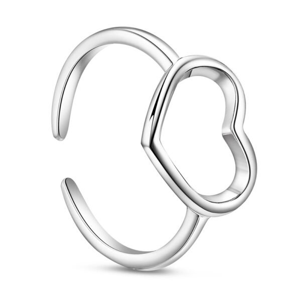 Anillo corazón plata 925 - Imagen 2