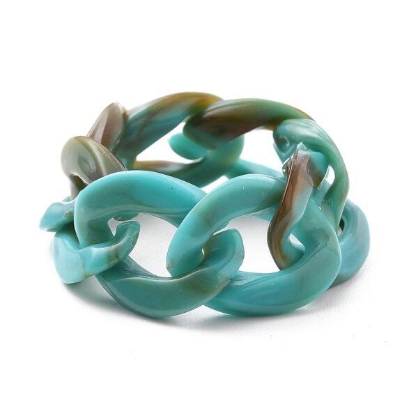 Anillo de eslabones acrílicos