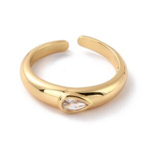 Anillo goldfilled oro 18k circón gota