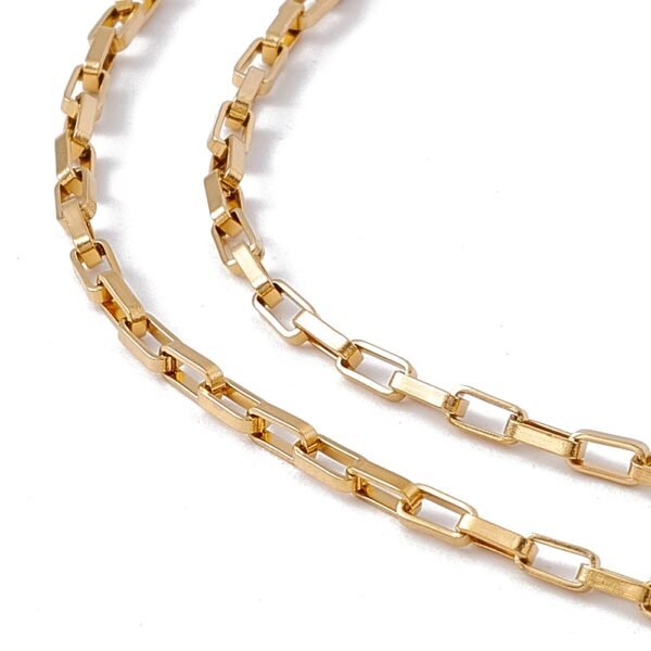 Cadena cuadrada goldfilled oro 18k
