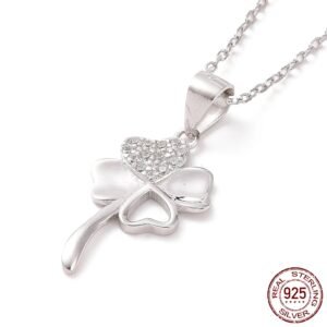 Cadena y dije de trebol plata 925