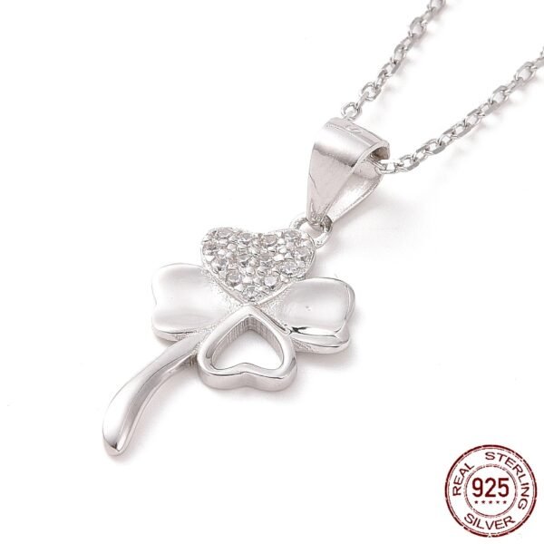 Cadena y dije de trebol plata 925