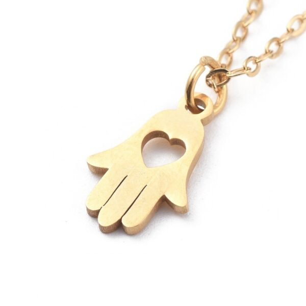 Cadenita mano fátima/hamsa corazón - Imagen 2