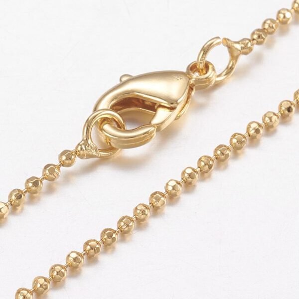 Cadenita laminada oro 18k/goldfilled con bolitas