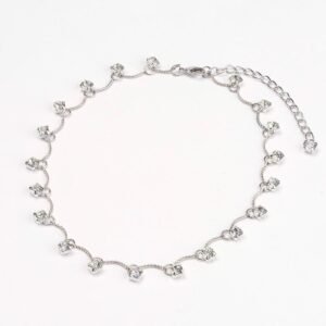 Chocker ondulado con circones