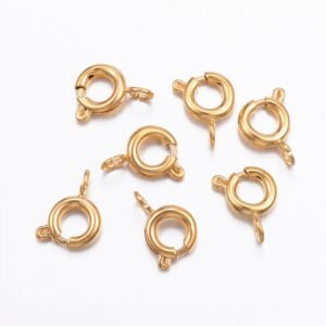 Cierre marinero acero dorado 9x6mm