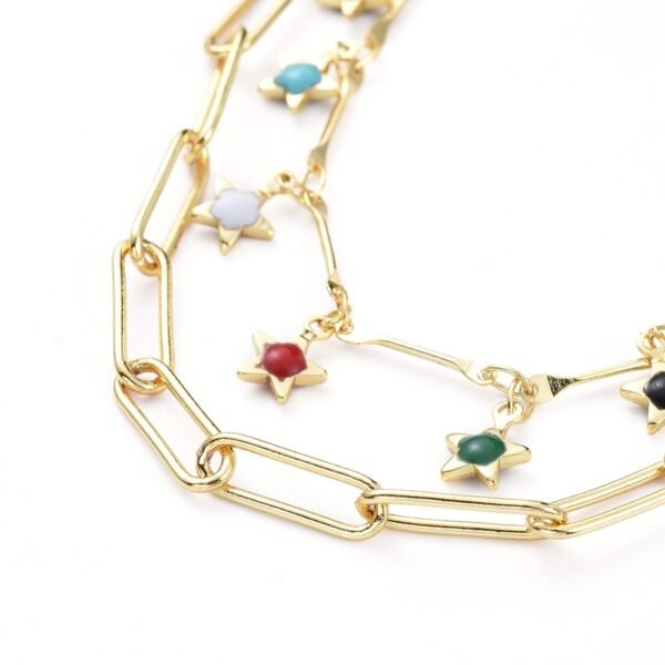 Collar doble layer laminado oro 18k/goldfilled - Imagen 2