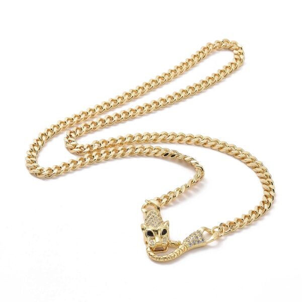 Collar leopardo laminado oro 18k/goldfilled - Imagen 2