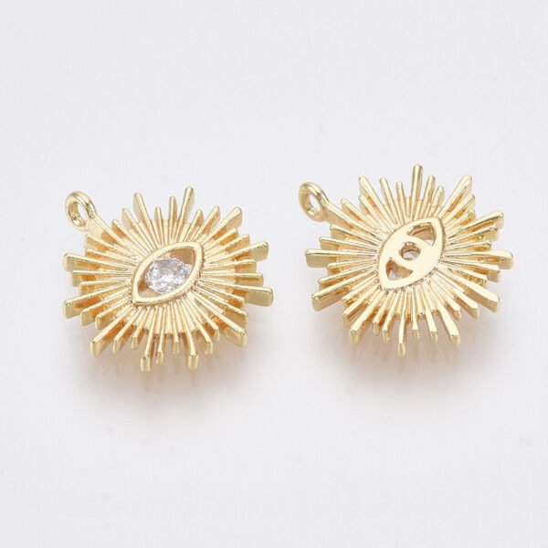 Dije sol con ojo de circón goldfilled oro 18k