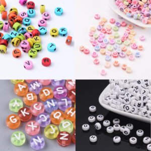 LETRAS PASANTES ACRILICAS DISCO 7X4MM (POR 50 GRAMOS)