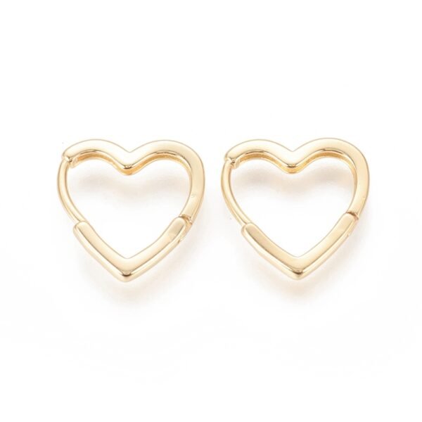 Par aros corazones laminados oro 18k/goldfilled