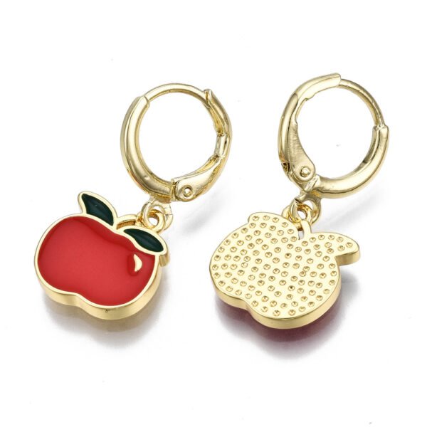 Par aros manzanas laminados oro 16k/goldfilled