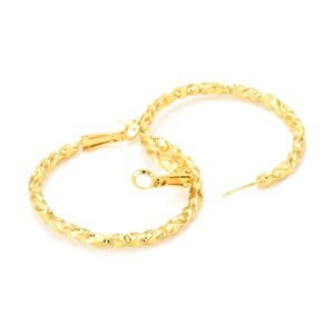 Par de aros argollas grandes laminados oro 18k/goldfilled