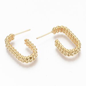 Par de aros media argolla laminados oro 18k/goldfilled