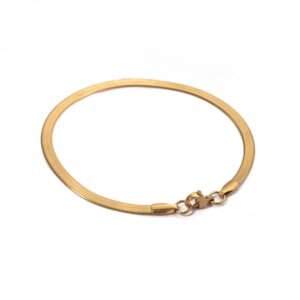 Pulsera clapton acero dorado laminado oro 18k/goldfilled
