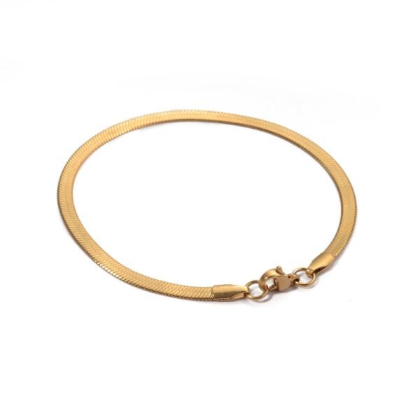 Pulsera clapton acero dorado laminado oro 18k/goldfilled