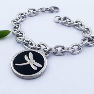 Pulsera de acero quirúrgico de libélula