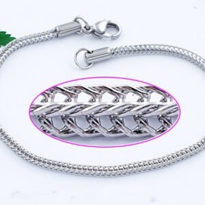 Pulsera de acero quirúrgico malla cuadrada