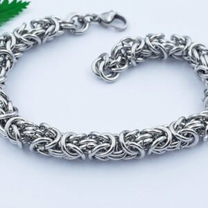 Pulsera de acero quirúrgico punto peruano