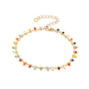 Pulsera de colores laminada oro 18k/goldfilled
