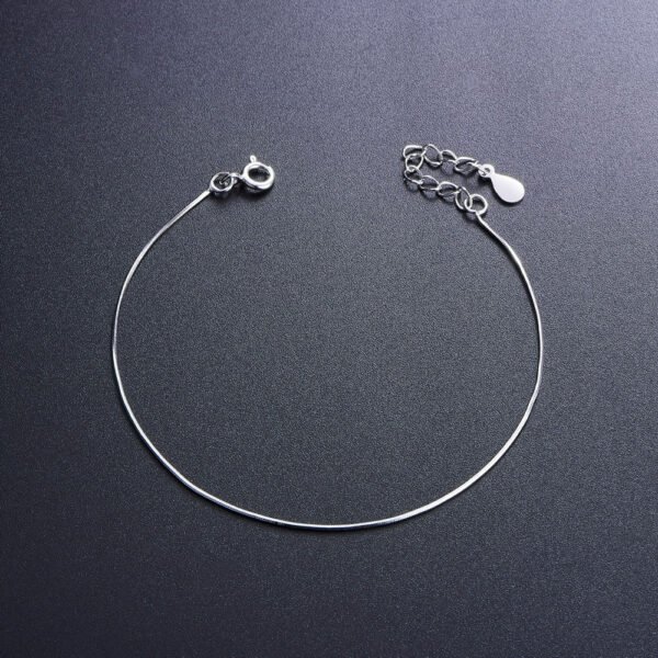 Pulsera finita plata 925 bañada en rodio - Imagen 2