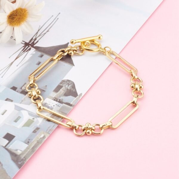 Pulsera laminada oro 18k/goldfilled - Imagen 2